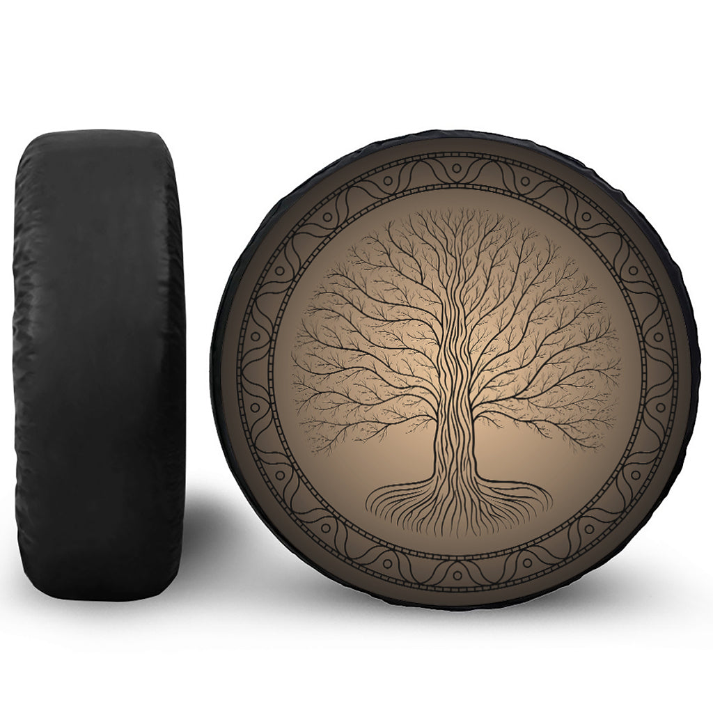 Ancient Yggdrasil Tree Print Tire Cover