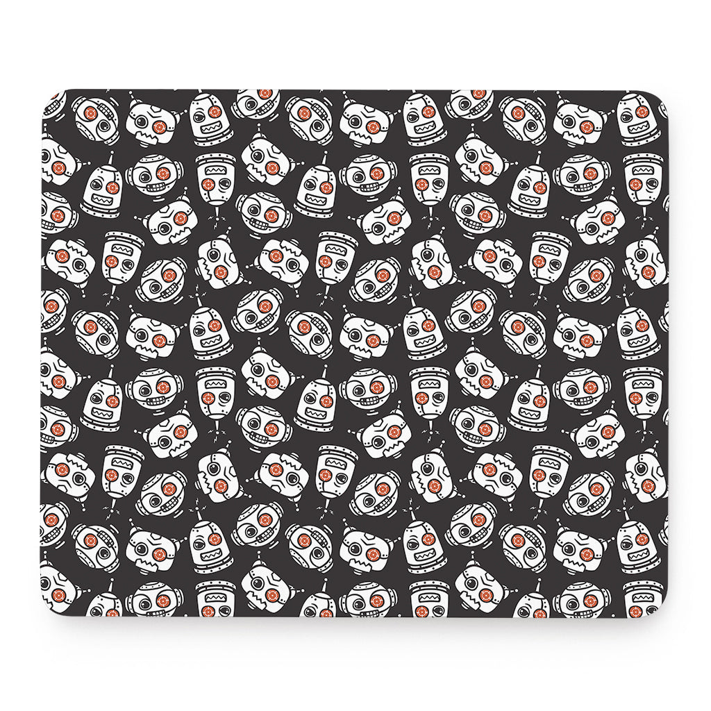Angry Robot Pattern Print Mouse Pad