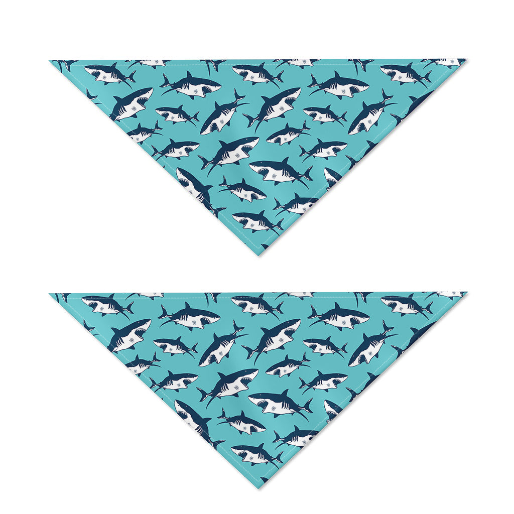 Angry Shark Pattern Print Dog Bandana
