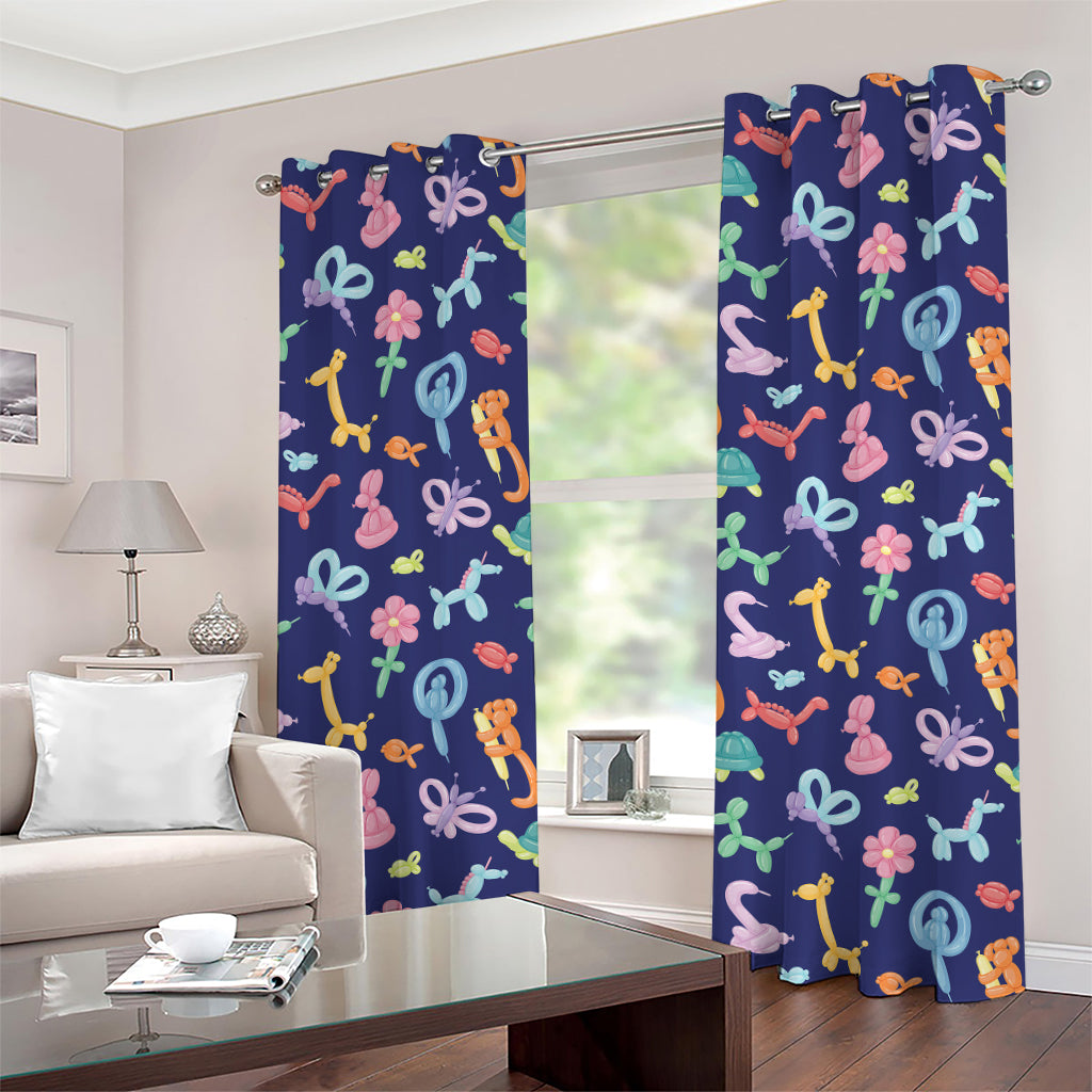 Animal Balloon Pattern Print Grommet Curtains