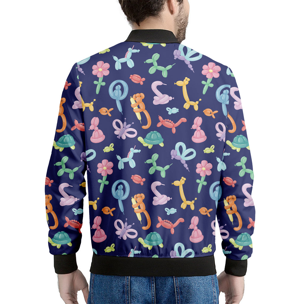 Animal Balloon Pattern Print Men's Bomber Jacket