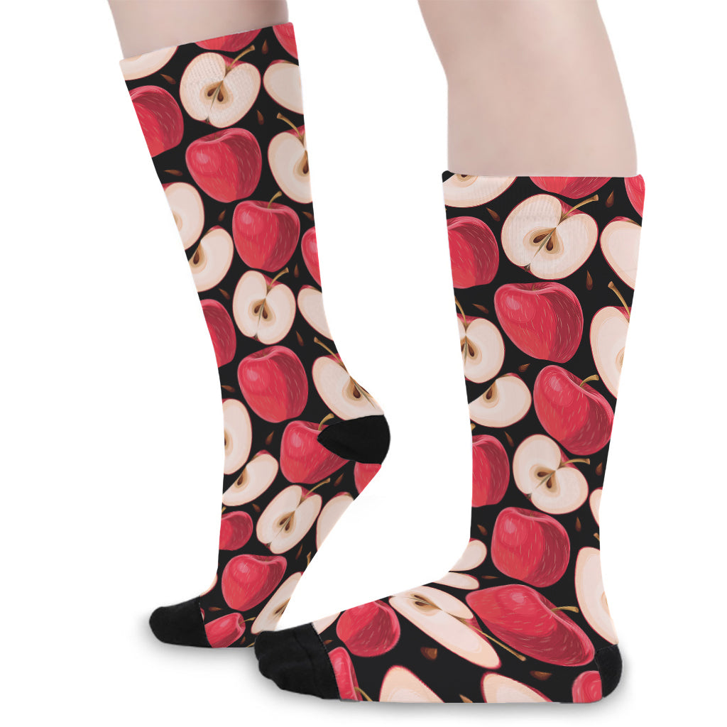 Apple Pattern Print Long Socks