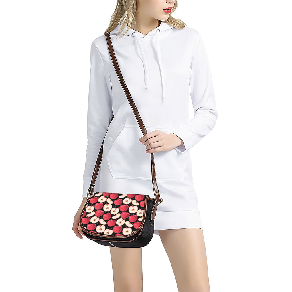 Apple Pattern Print Saddle Bag