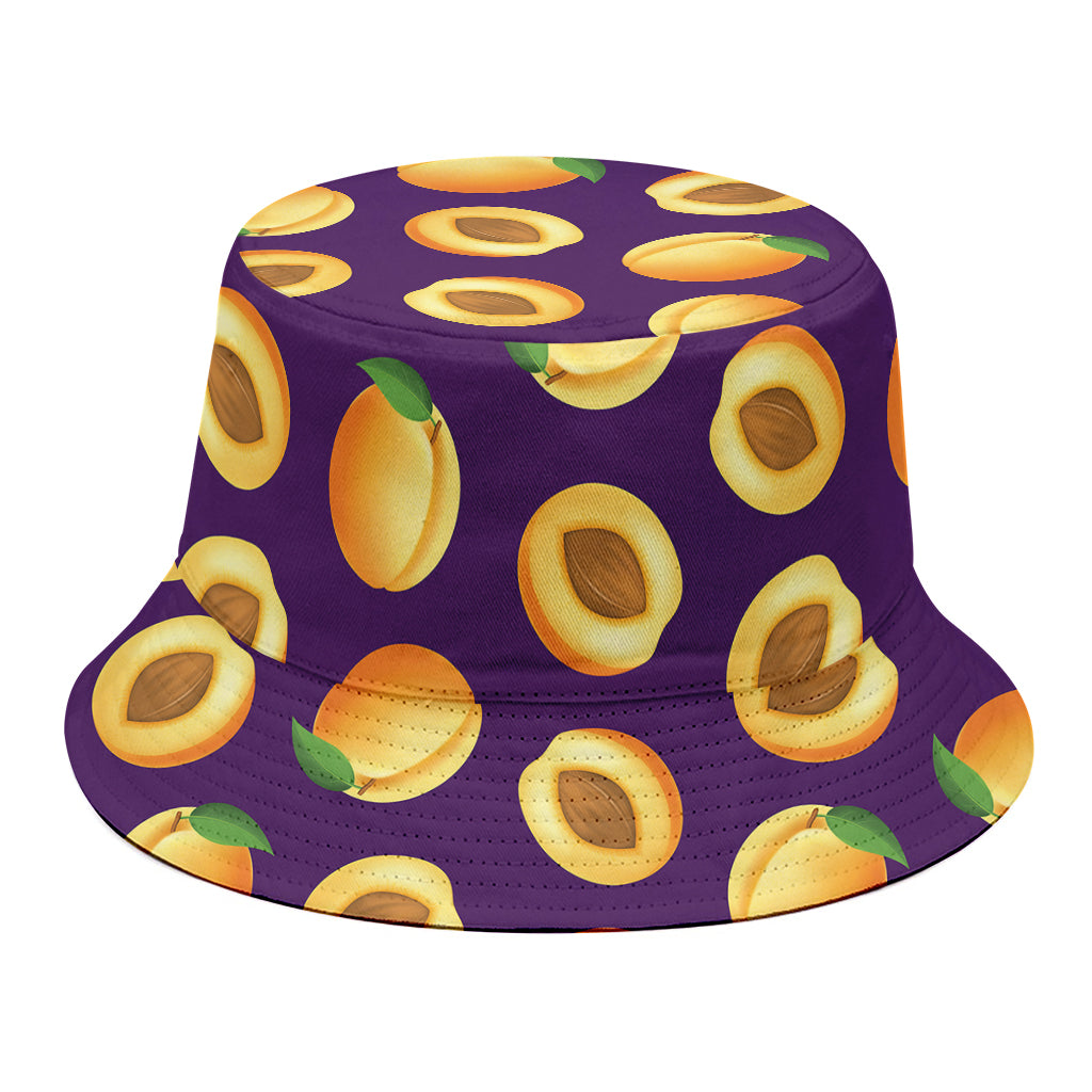 Apricot Fruit Pattern Print Bucket Hat