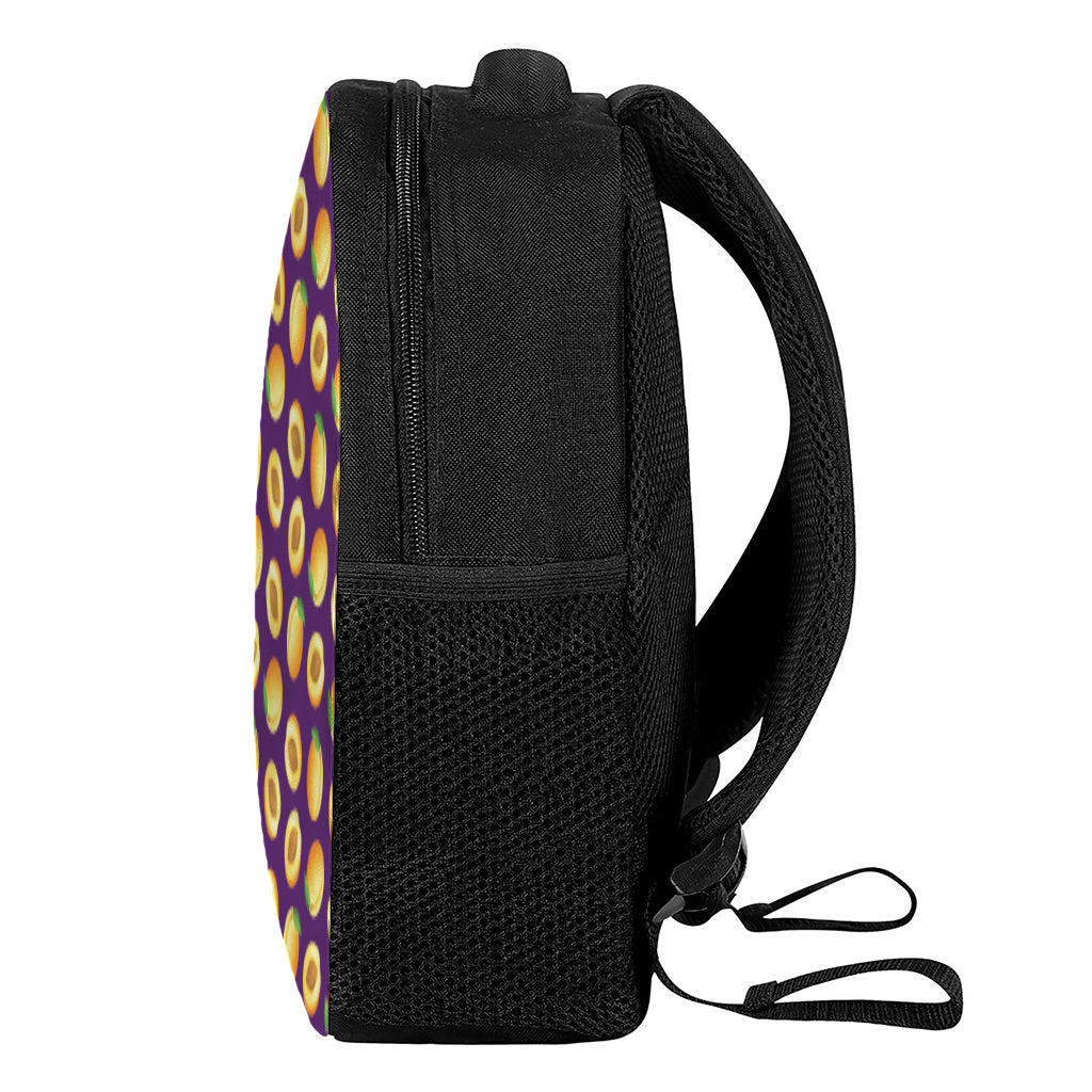 Apricot Fruit Pattern Print Casual Backpack