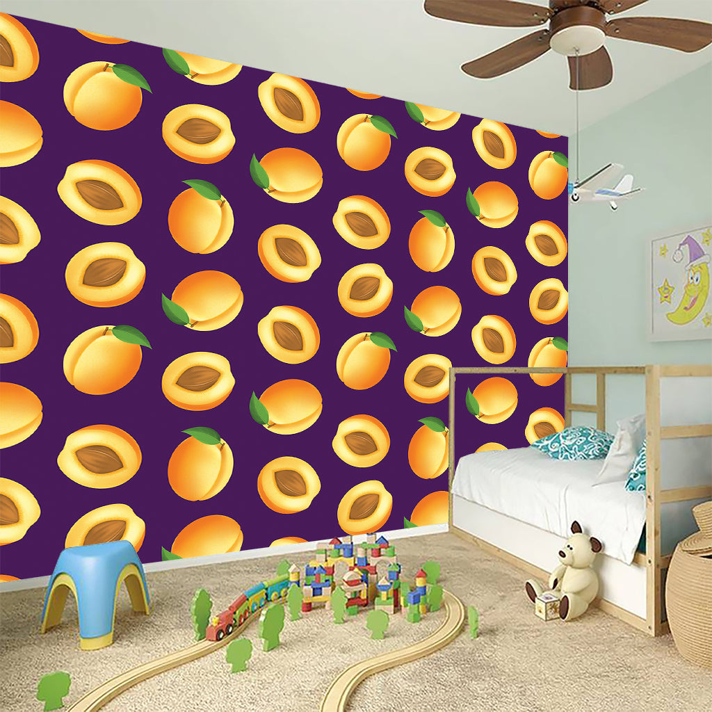Apricot Fruit Pattern Print Wall Sticker