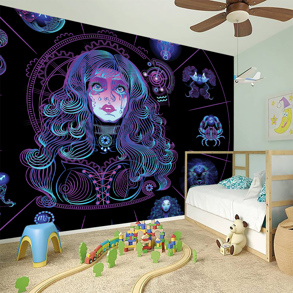 Aquarius And Astrological Signs Print Wall Sticker