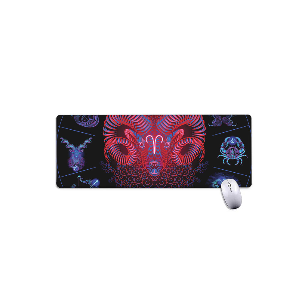 Aries And Astrological Signs Print Extended Mouse Pad