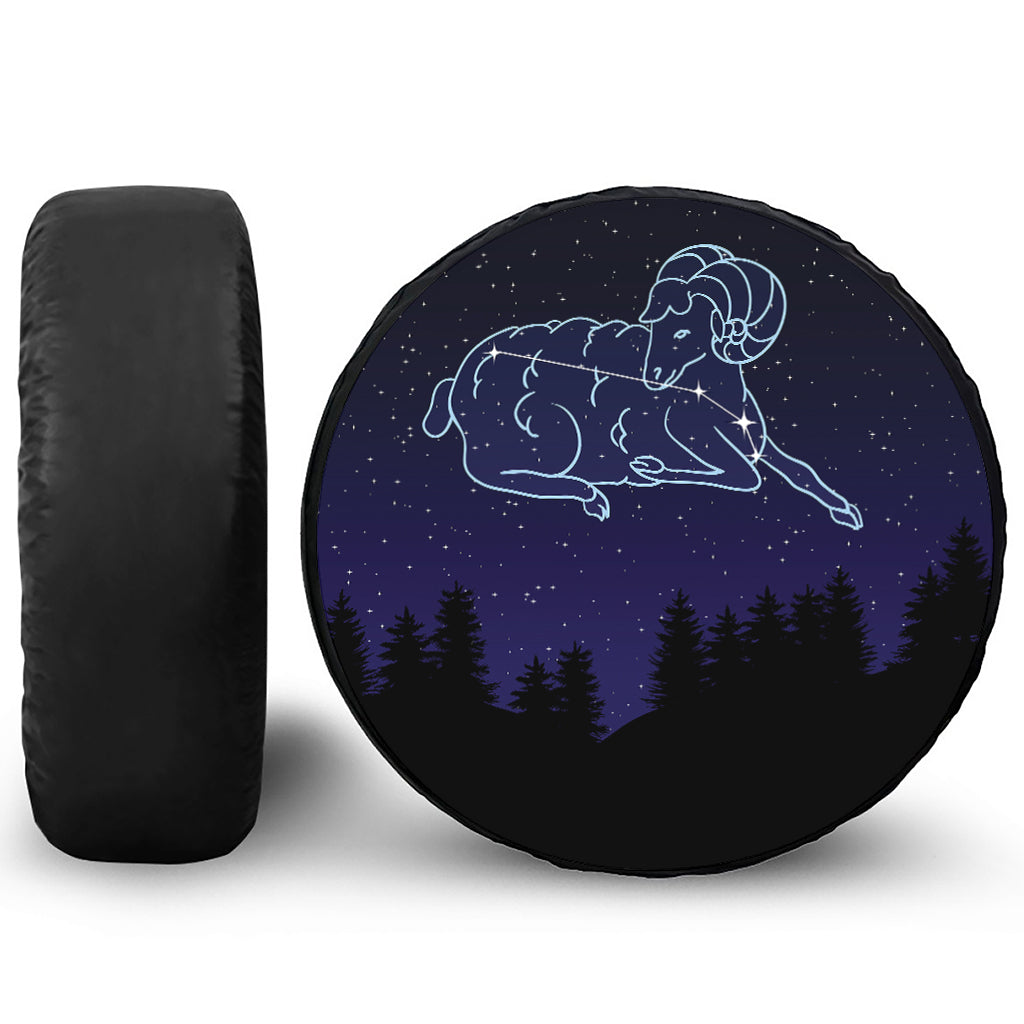 Aries Constellation Print Tire Cover