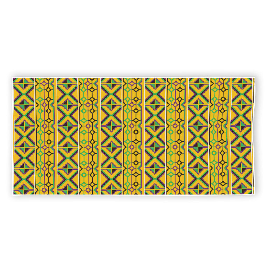 Asante Kente Pattern Print Beach Towel