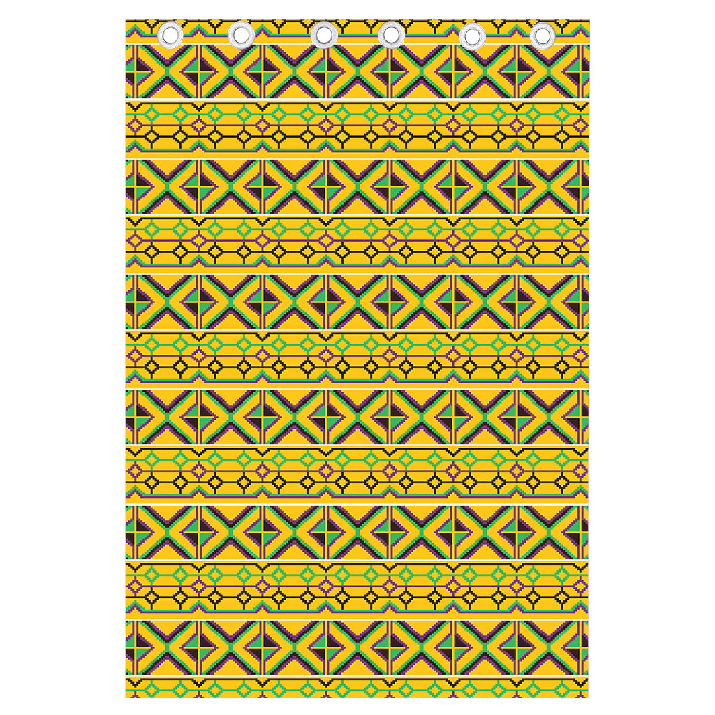 Asante Kente Pattern Print Curtain
