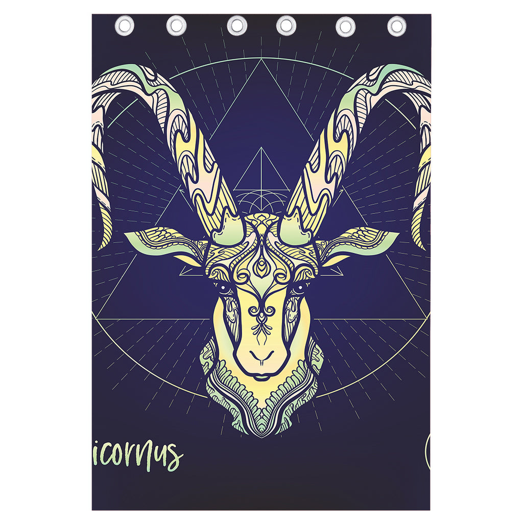 Astrological Capricorn Sign Print Curtain