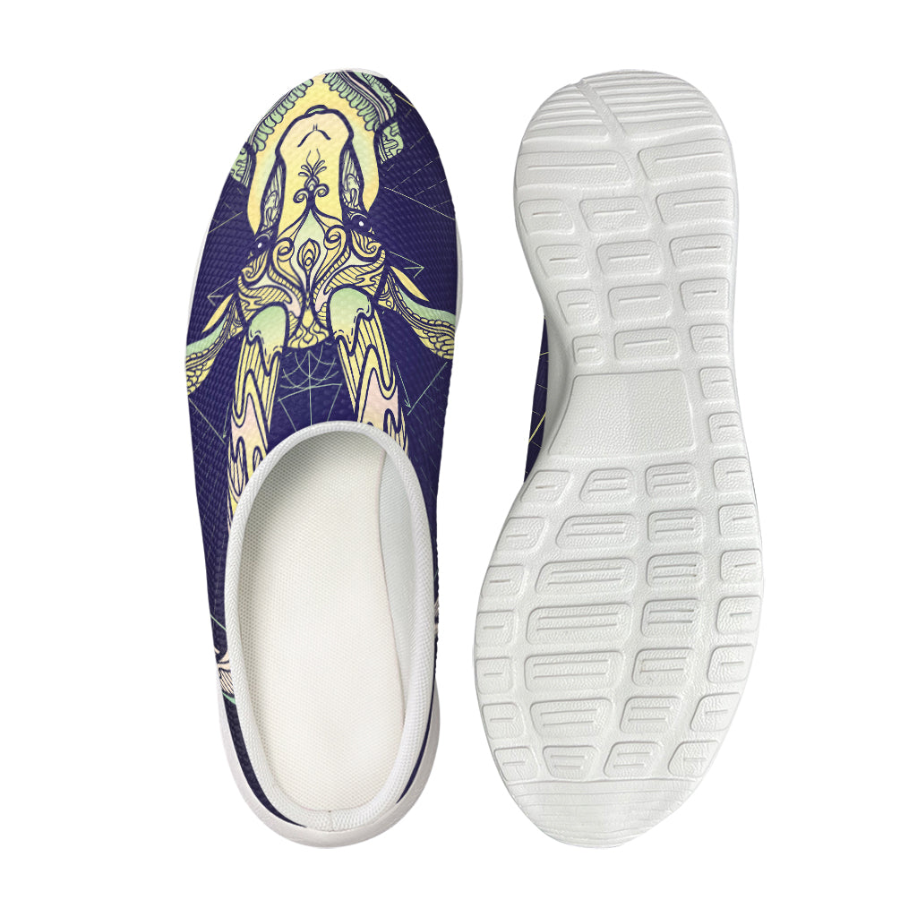 Astrological Capricorn Sign Print Mesh Casual Shoes