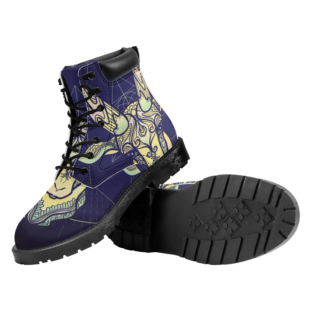 Astrological Capricorn Sign Print Work Boots