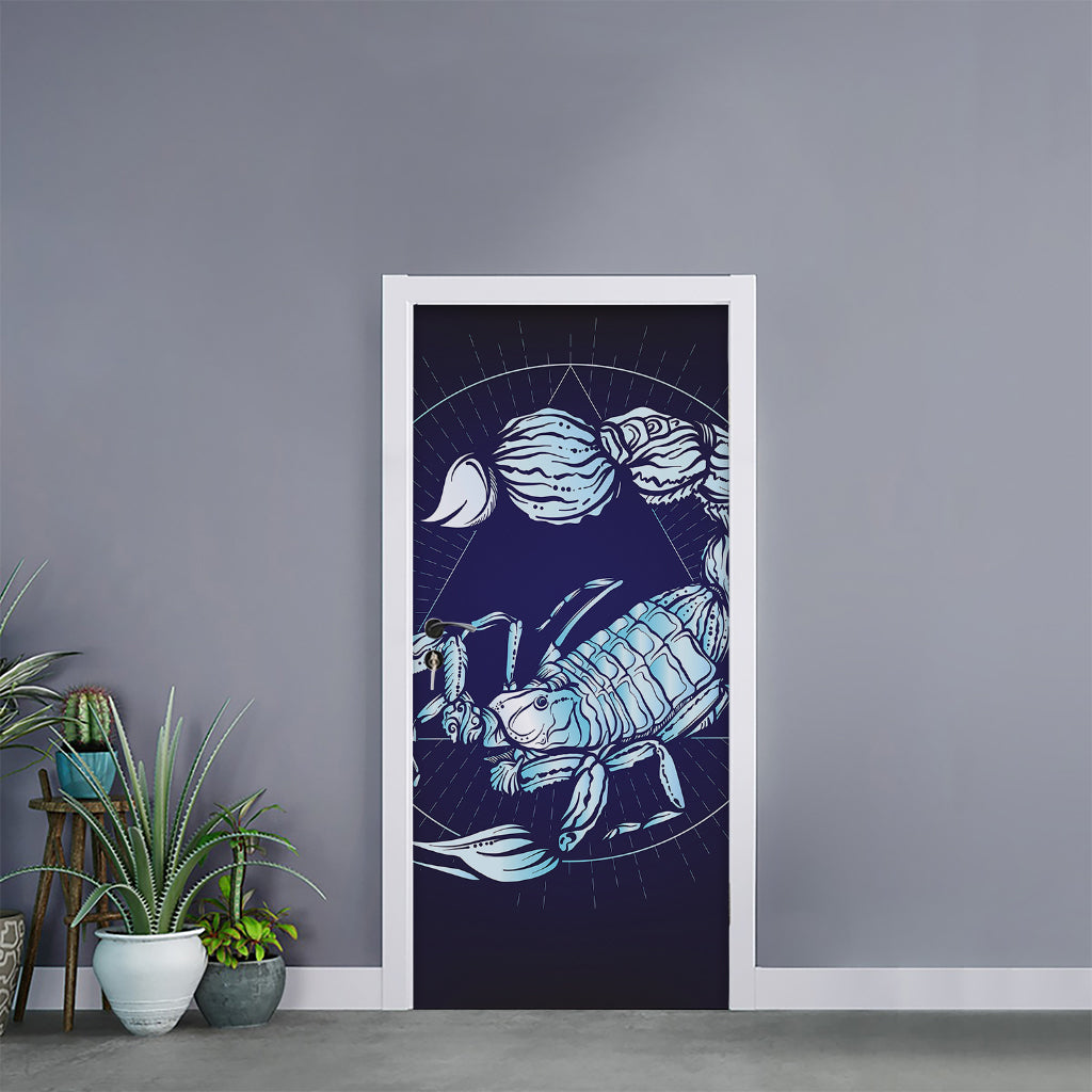 Astrological Scorpio Sign Print Door Sticker