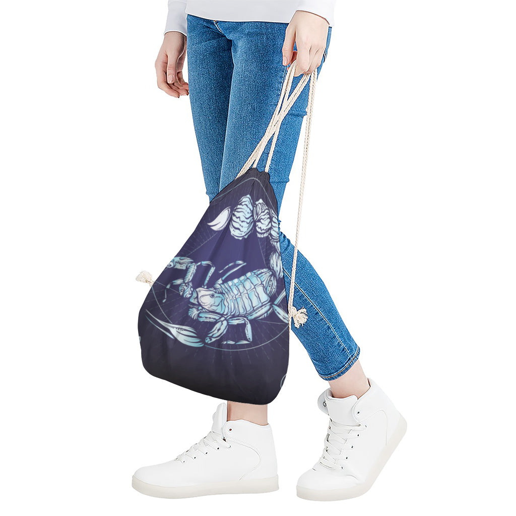 Astrological Scorpio Sign Print Drawstring Bag