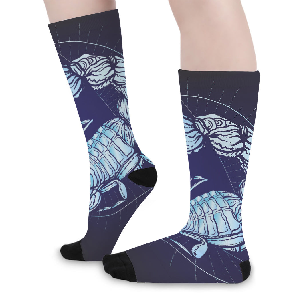 Astrological Scorpio Sign Print Long Socks