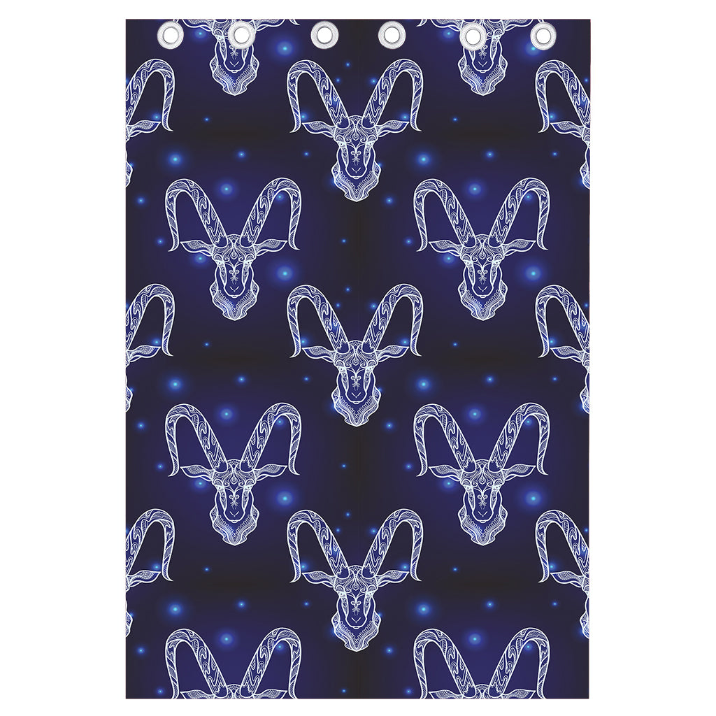 Astrology Capricorn Sign Print Curtain