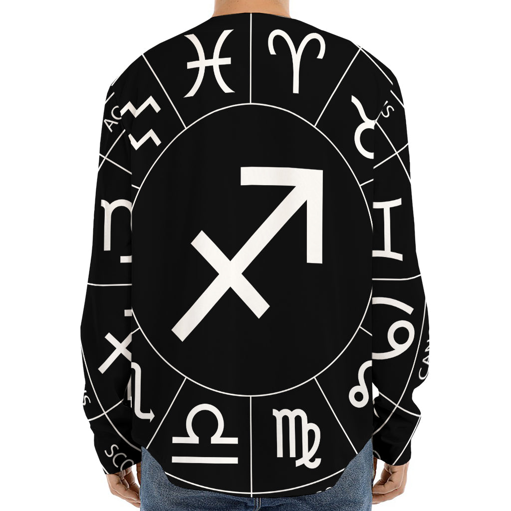 Astrology Sagittarius Sign Print Long Sleeve Baseball Jersey