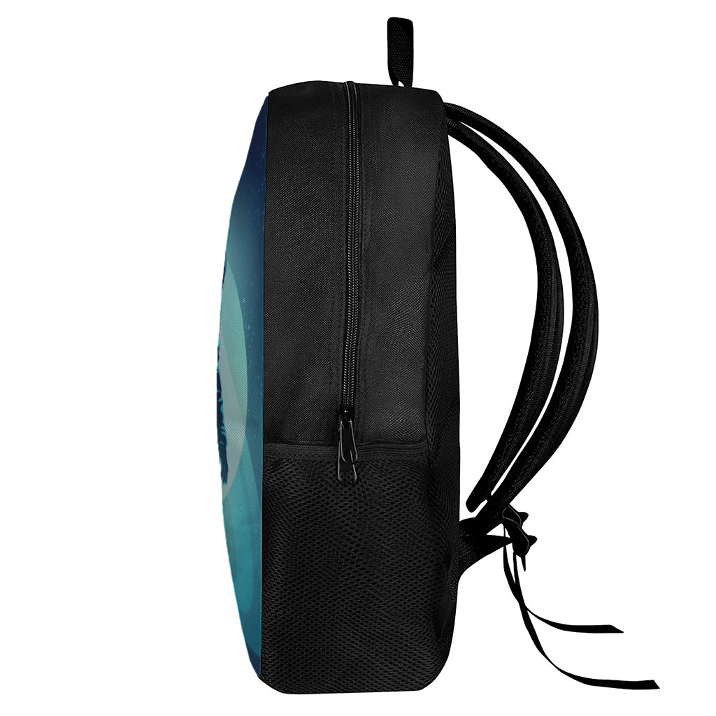 Astronaut Floating Through Space Print 17 Inch Backpack