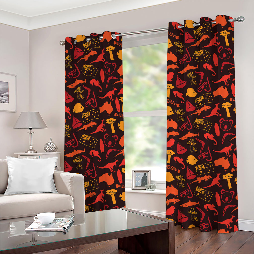 Australia Country Pattern Print Grommet Curtains