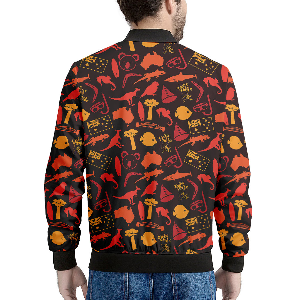 Australia Country Pattern Print Men's Bomber Jacket