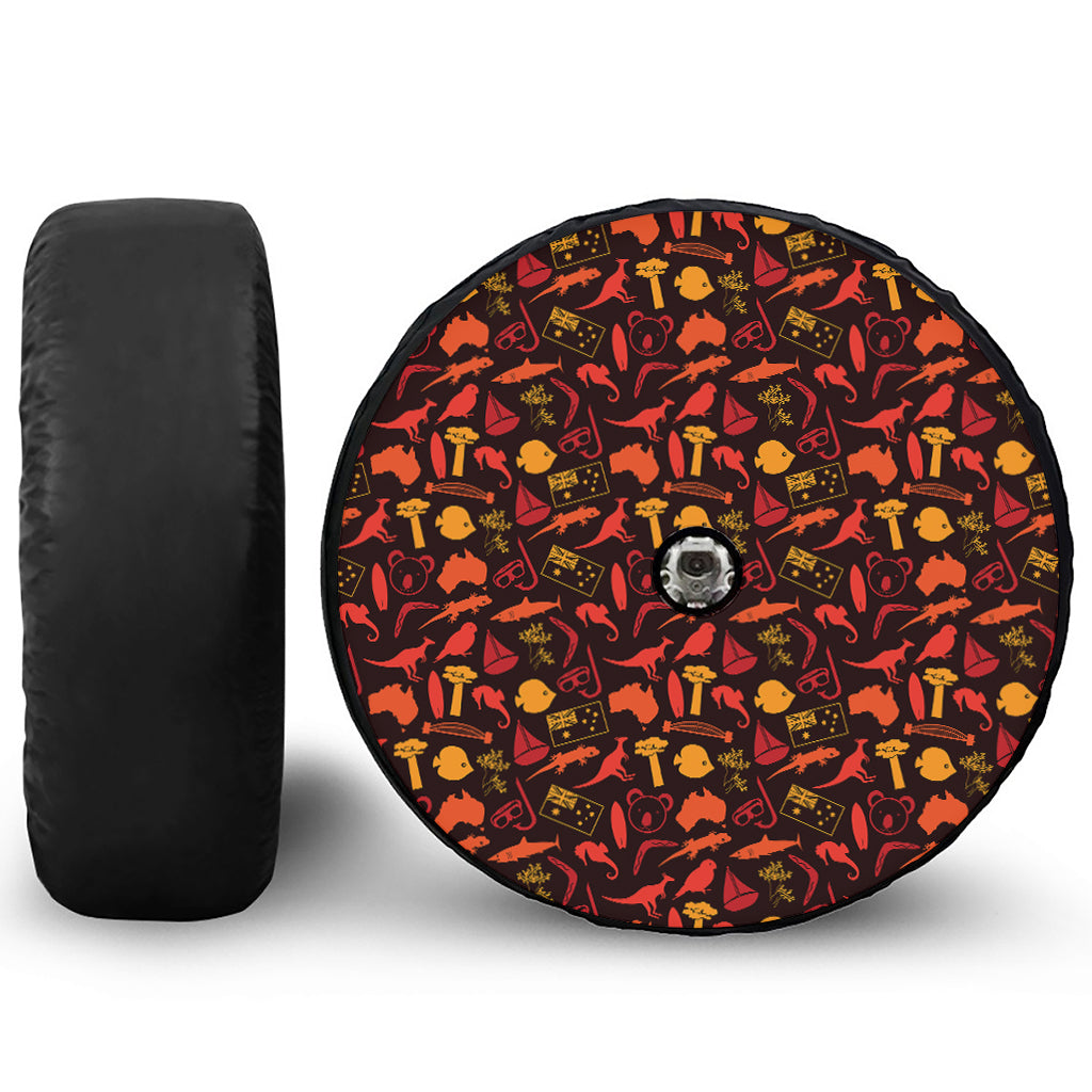 Australia Country Pattern Print Tire Cover With Camera Hole
