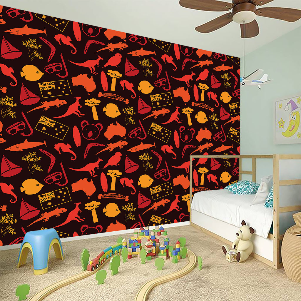 Australia Country Pattern Print Wall Sticker