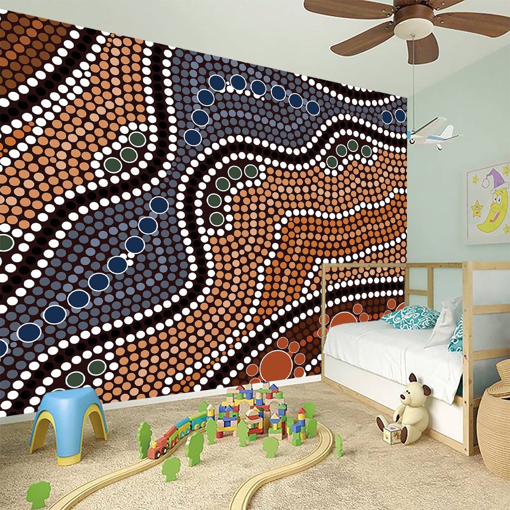 Australia River Aboriginal Dot Print Wall Sticker