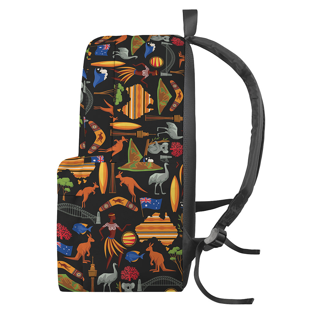 Australia Symbols Pattern Print Backpack