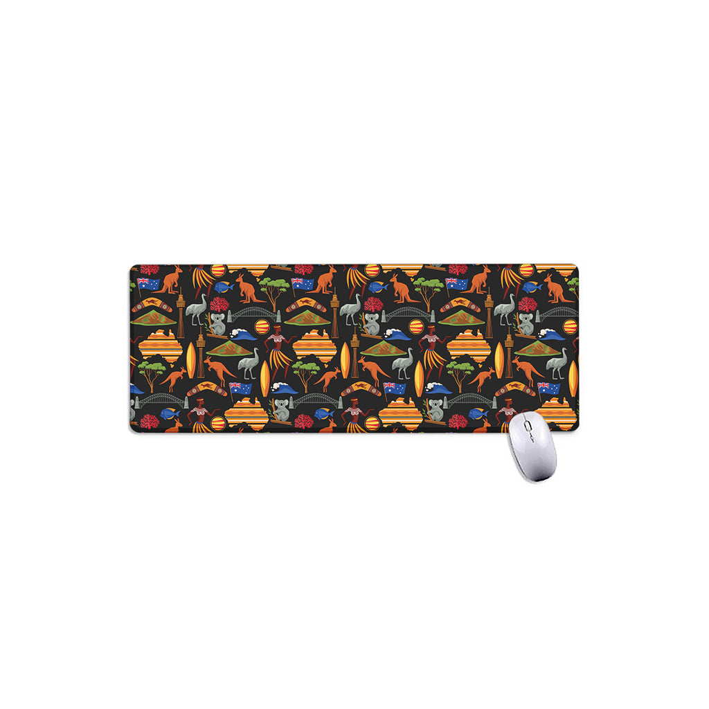Australia Symbols Pattern Print Extended Mouse Pad