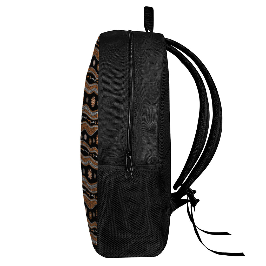 Australian Aboriginal Art Pattern Print 17 Inch Backpack