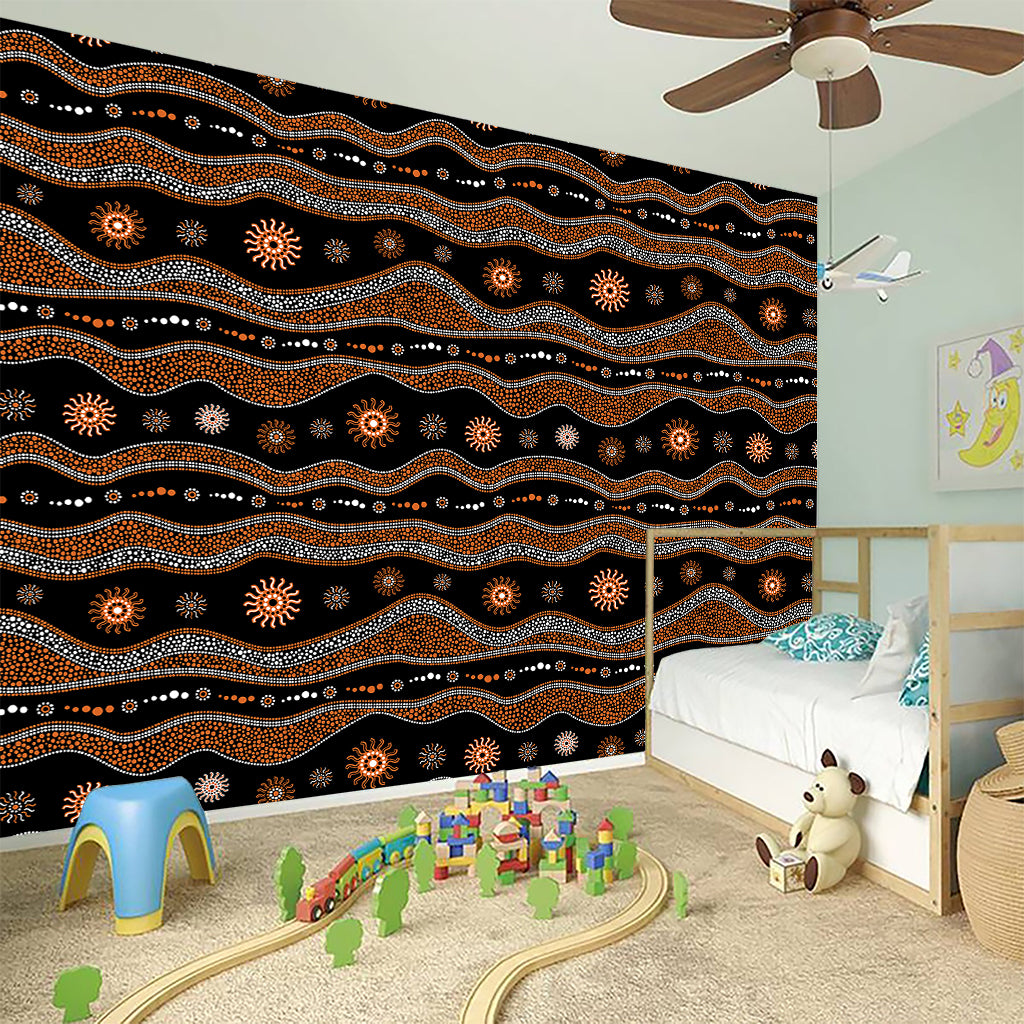 Australian Aboriginal Art Pattern Print Wall Sticker