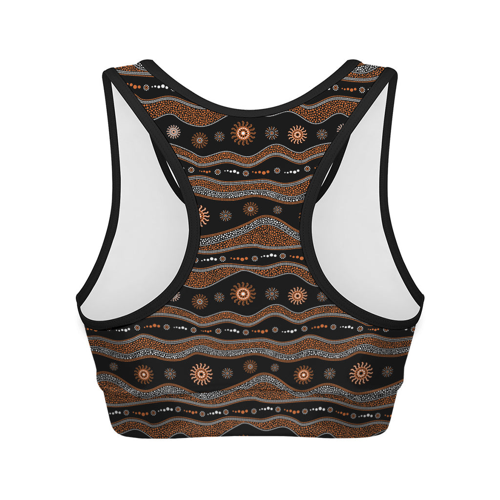 Australian Aboriginal Art Pattern Print Women's Sports Bra