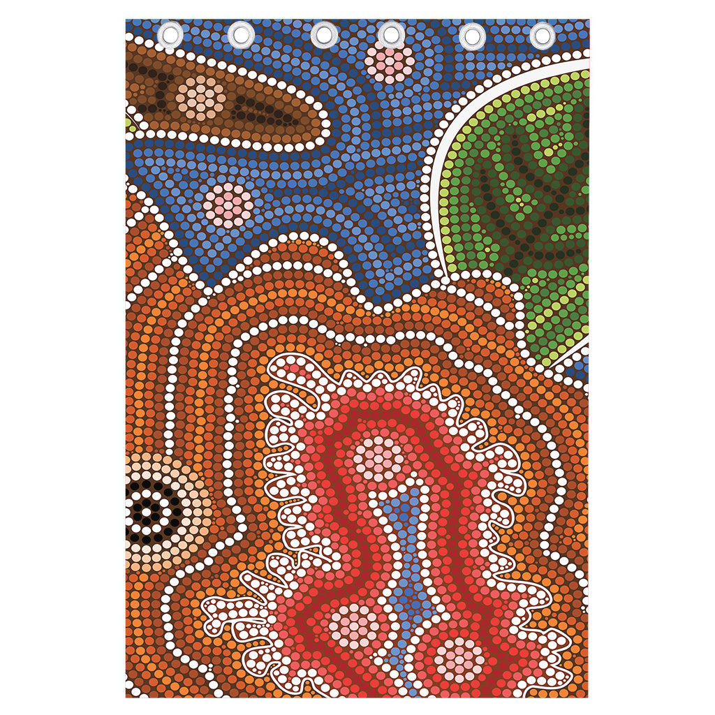 Australian Aboriginal Art Print Curtain