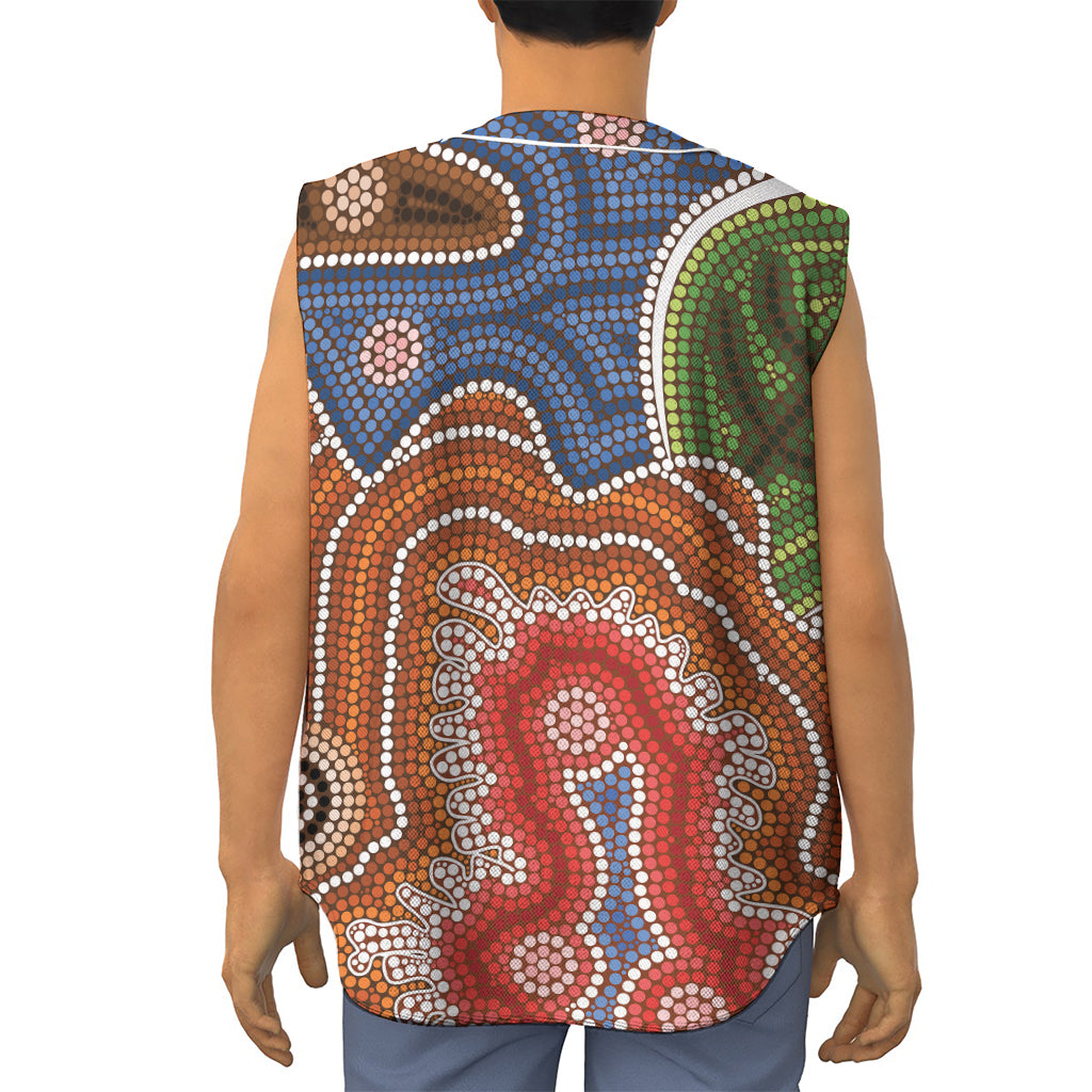 Australian Aboriginal Art Print Sleeveless Baseball Jersey
