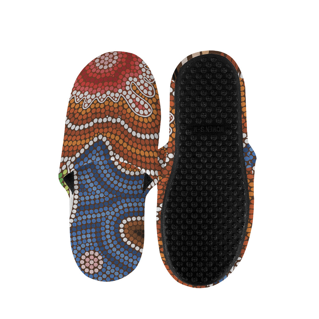 Australian Aboriginal Art Print Slippers