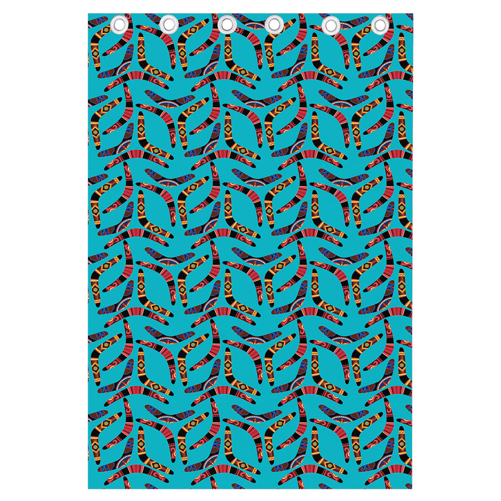 Australian Aboriginal Boomerang Print Curtain