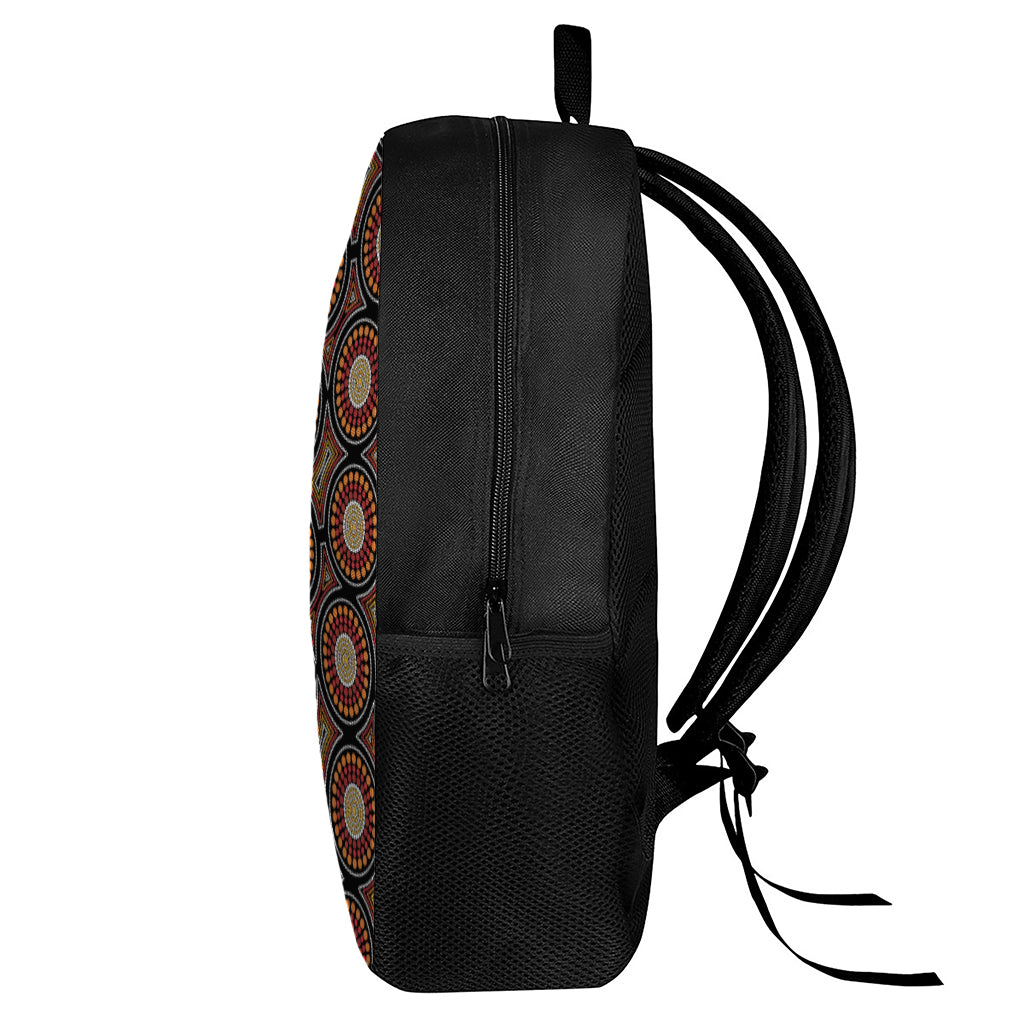 Australian Aboriginal Dot Pattern Print 17 Inch Backpack