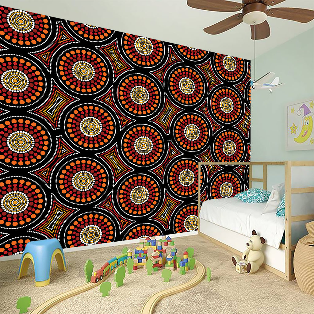 Australian Aboriginal Dot Pattern Print Wall Sticker