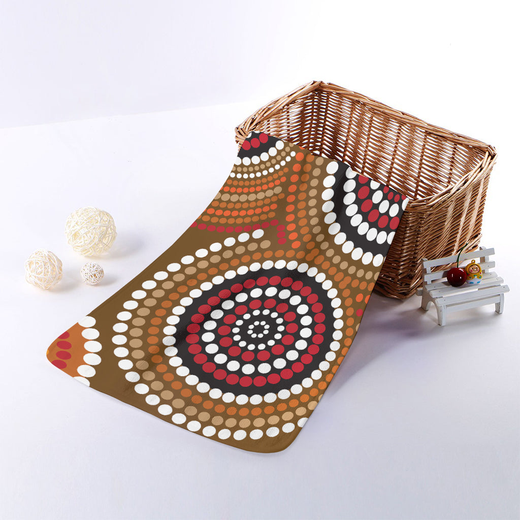 Australian Aboriginal Dot Print Towel