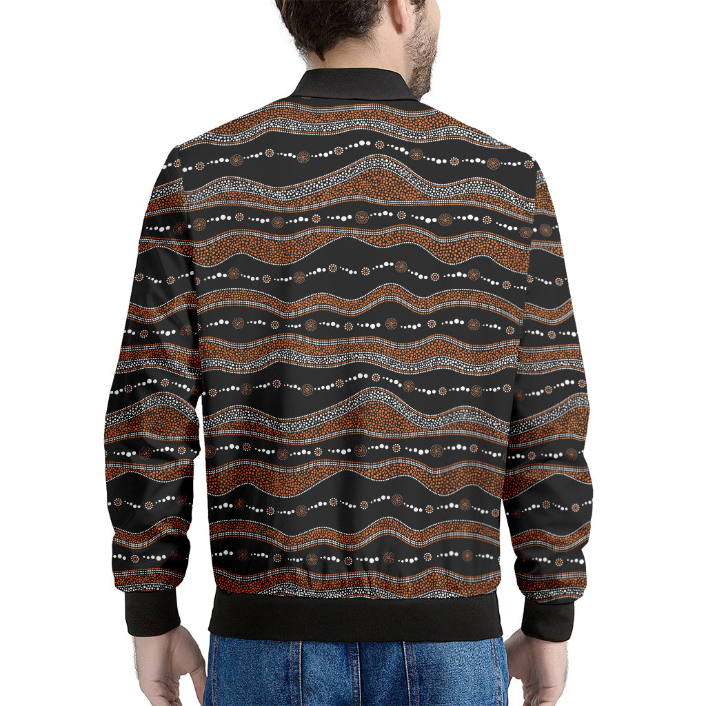 Australian Aboriginal Indigenous Print Men's Bomber Jacket