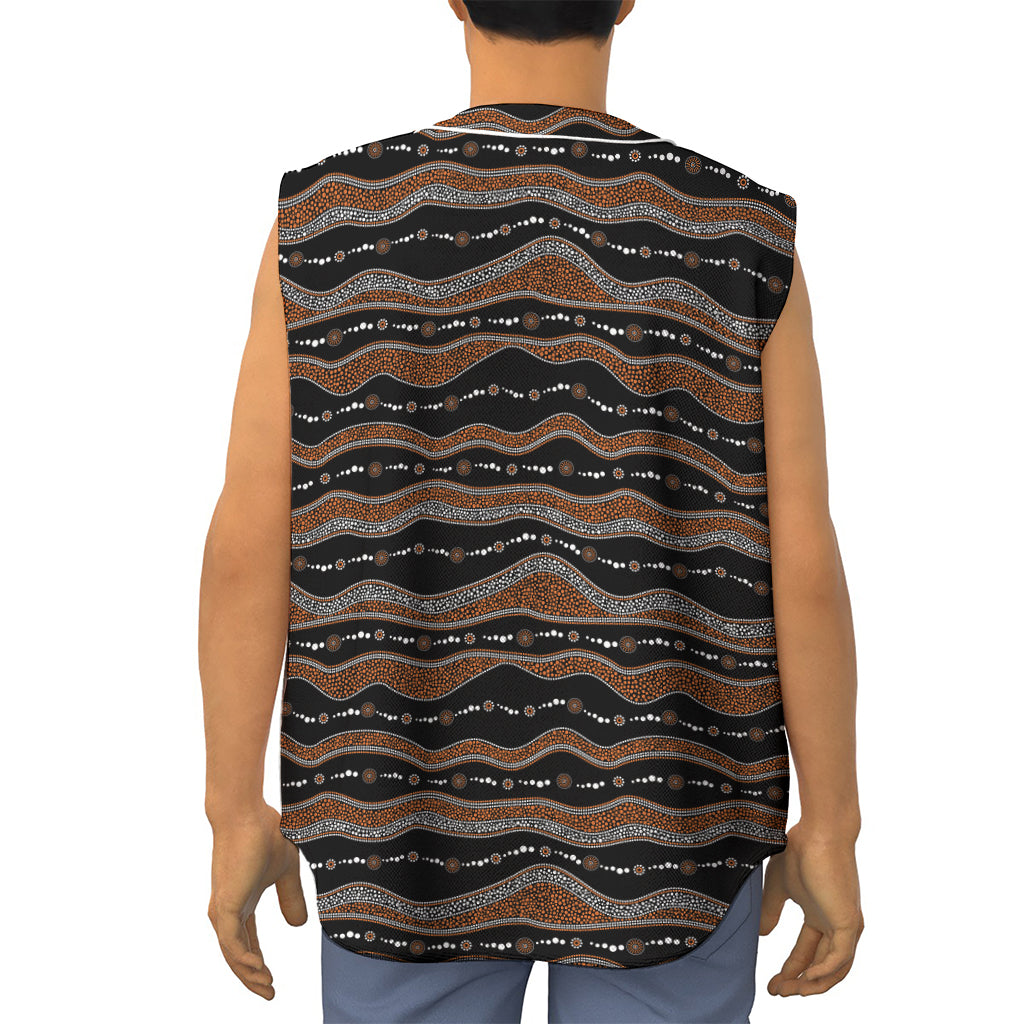 Australian Aboriginal Indigenous Print Sleeveless Baseball Jersey