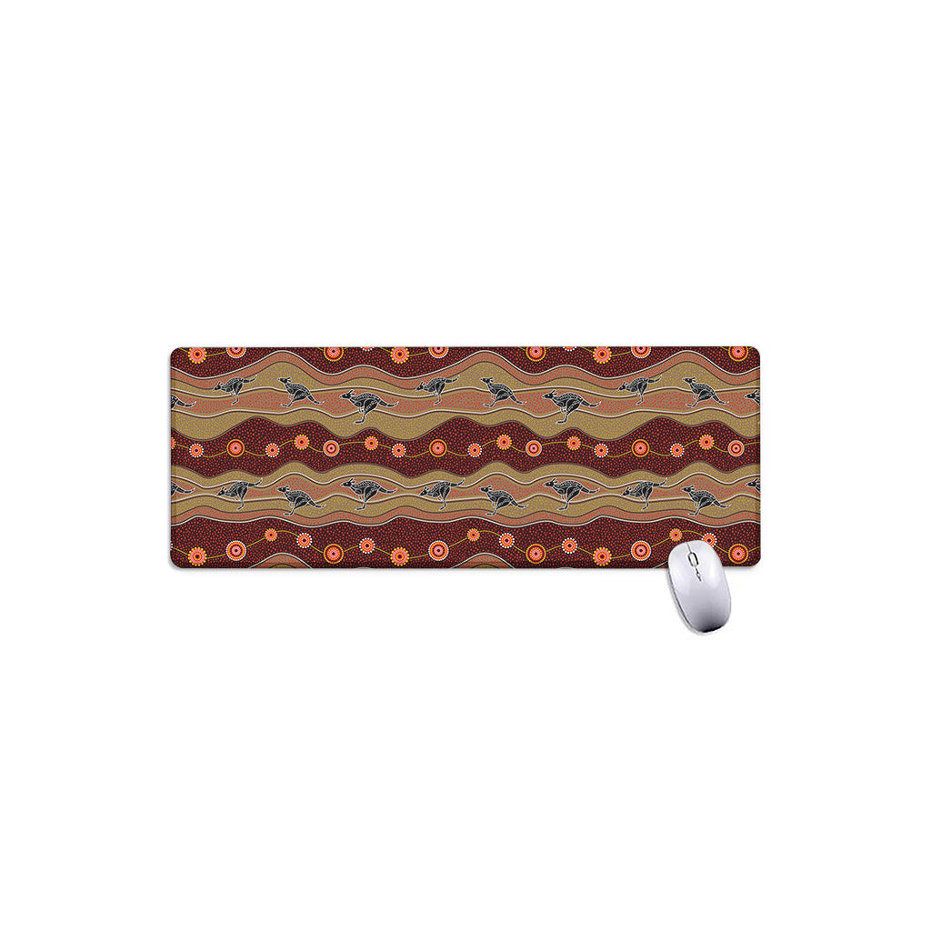 Australian Aboriginal Kangaroo Print Extended Mouse Pad
