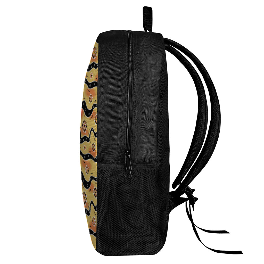 Australian Aboriginal Pattern Print 17 Inch Backpack