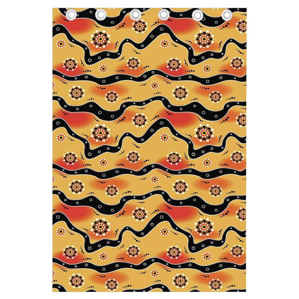 Australian Aboriginal Pattern Print Curtain