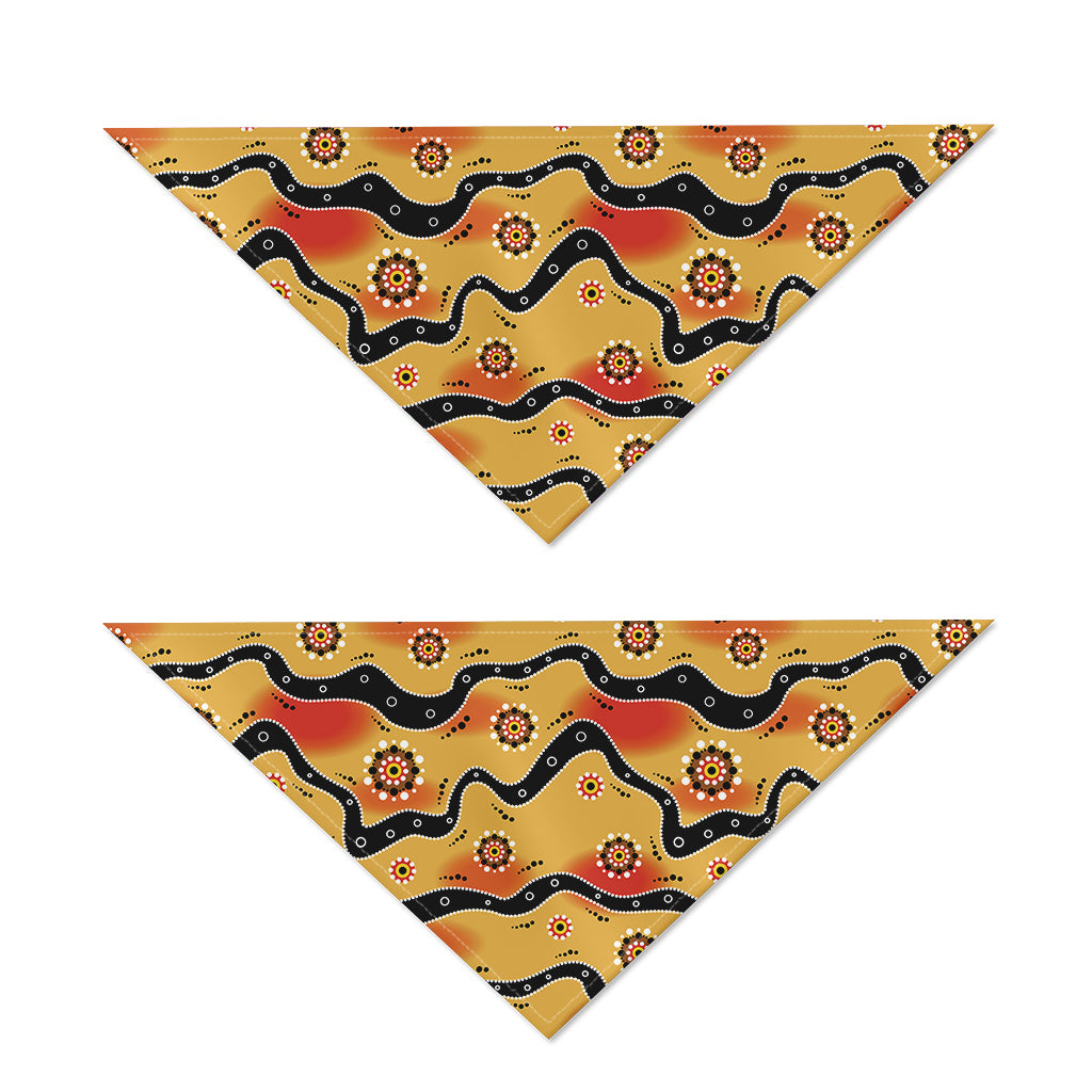 Australian Aboriginal Pattern Print Dog Bandana
