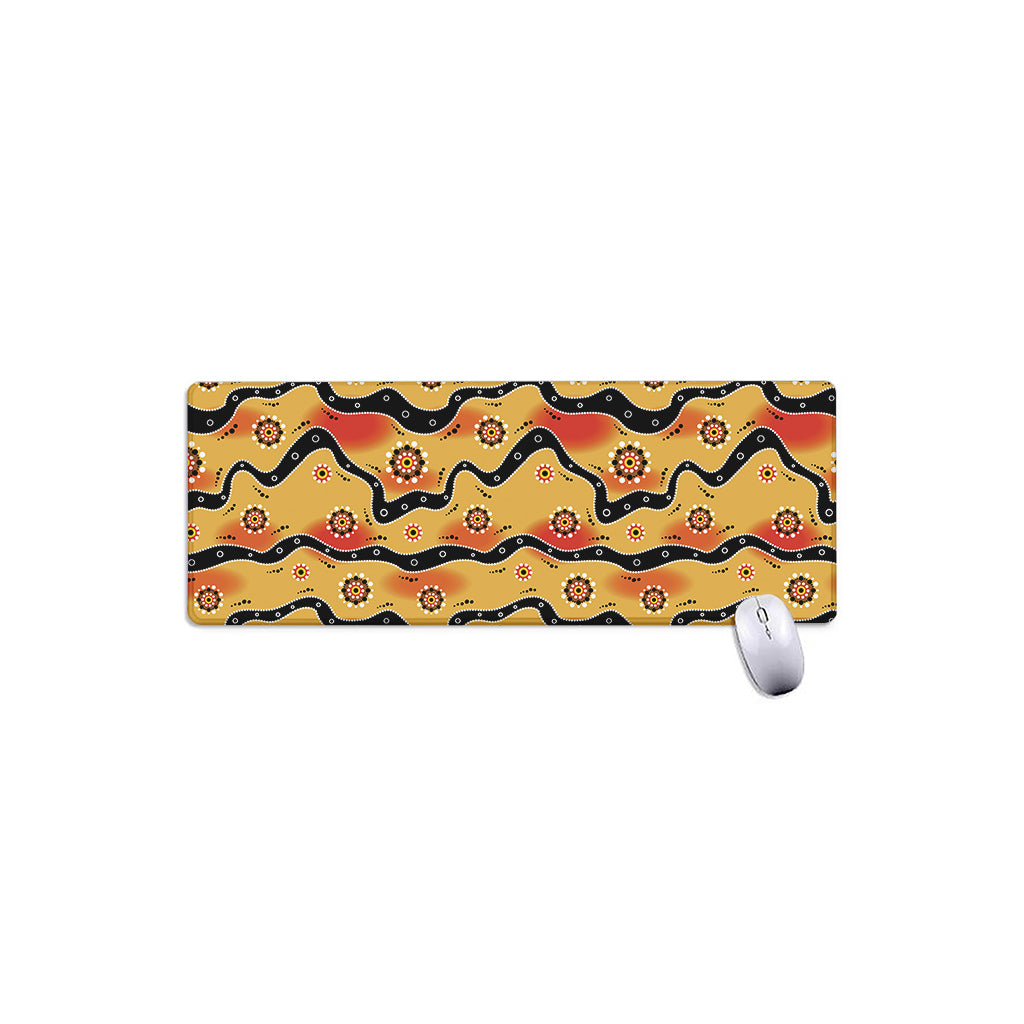 Australian Aboriginal Pattern Print Extended Mouse Pad