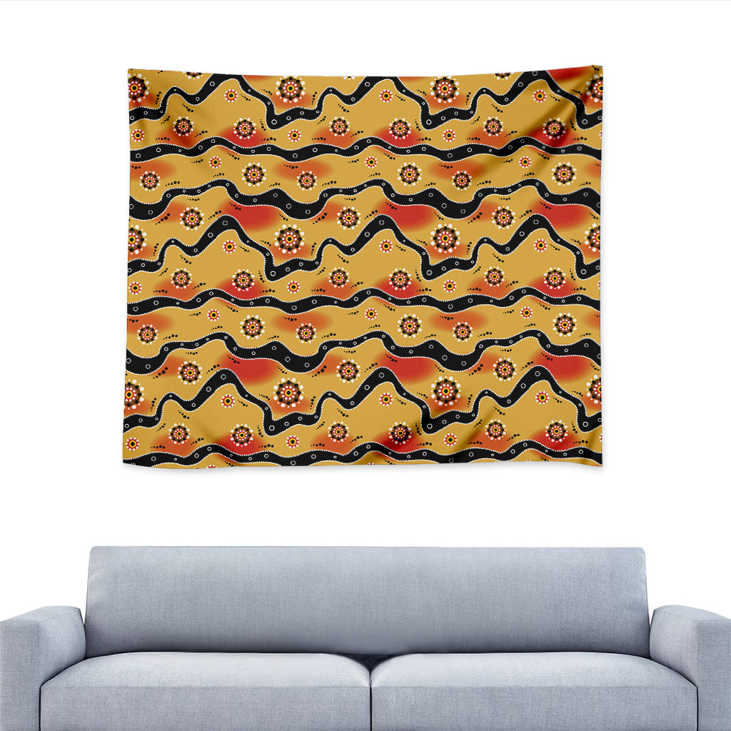 Australian Aboriginal Pattern Print Tapestry