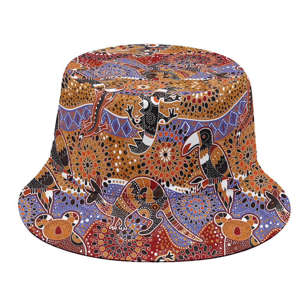 Australian Animals Pattern Print Bucket Hat